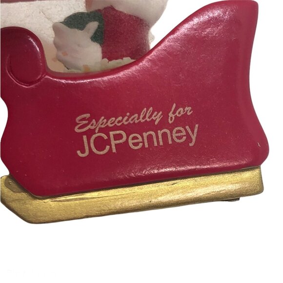Disney Mickey Mouse Snow Globe 2003 Santa Sleigh JCPenney Exclusive - Picture 7 of 12
